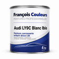 Peinture carrosserie brillant direct 2K Audi LY9C Blanc Ibis - 4 kg
